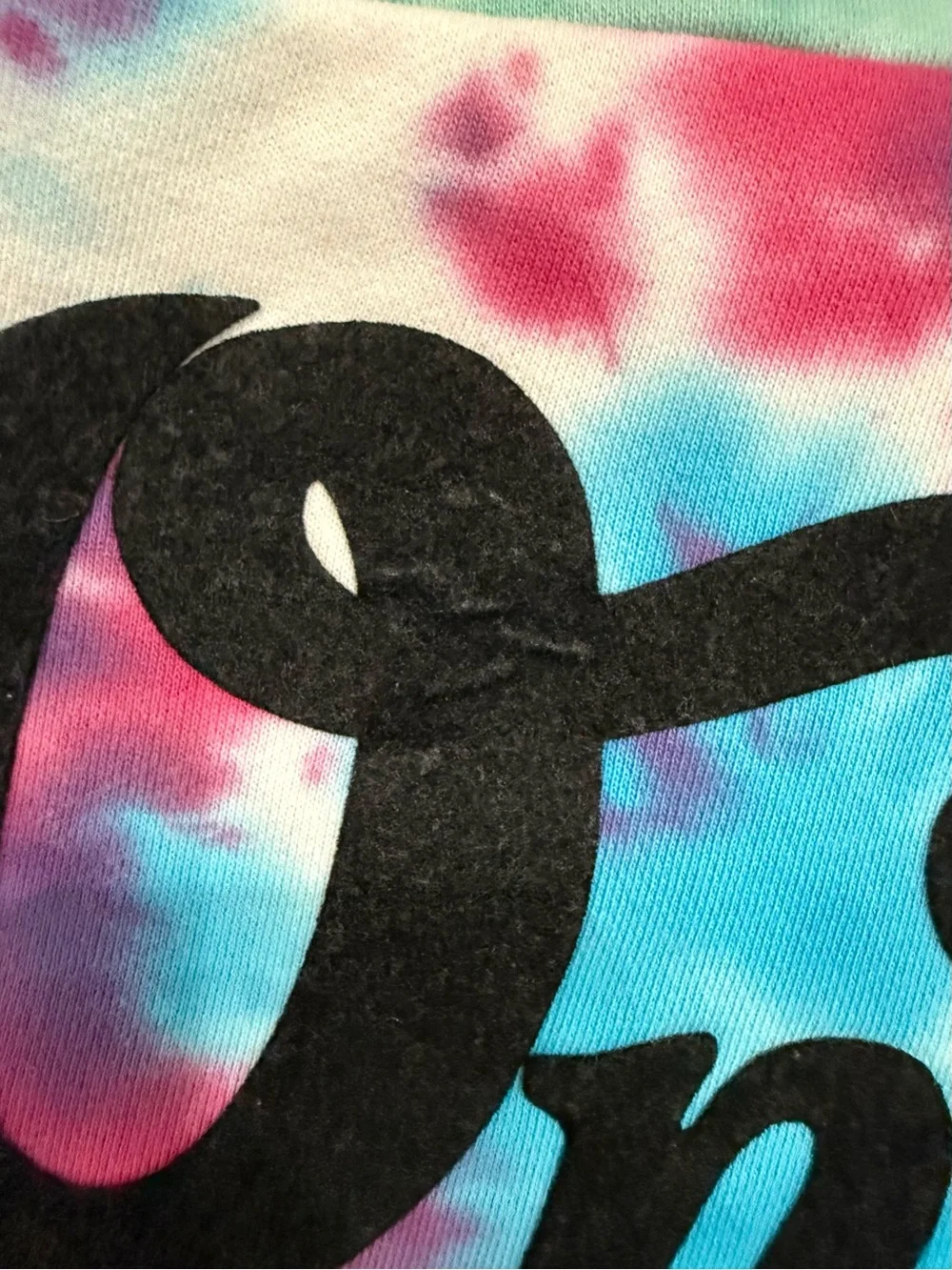AKOO (A King of Oneself) Multicolor Patchwork Tie-Dye Graphic Sweatshirt Sz S